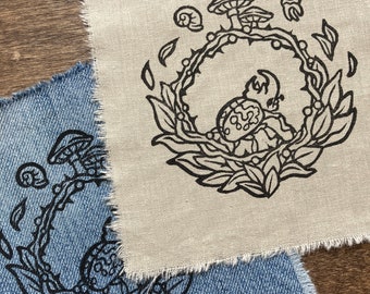 naszywka z motywem wieńca chrząszczy
