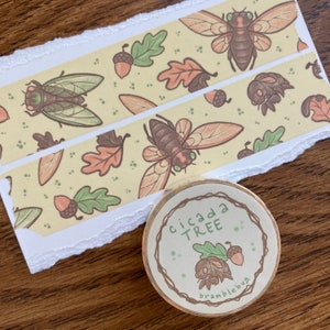 cicada tree washi tape