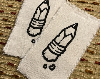pencil nub fabric patch