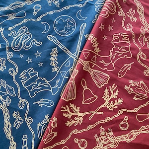 B-GRADE forest witch bandana & tarot cloth 22&quot;, 100% cotton