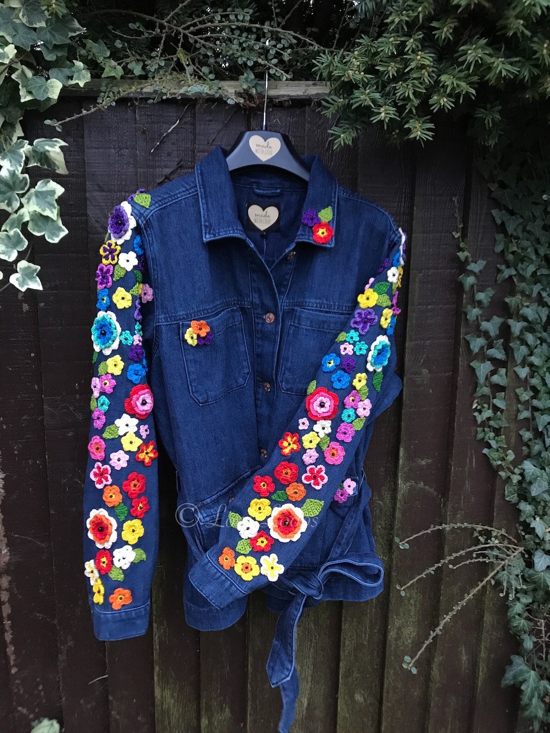 Made To Order Monogram Patchworked Portrait Denim Jacket - Ready to Wear