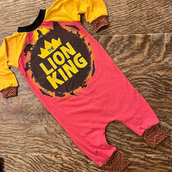 Lion King Upcycled tshirt Romper