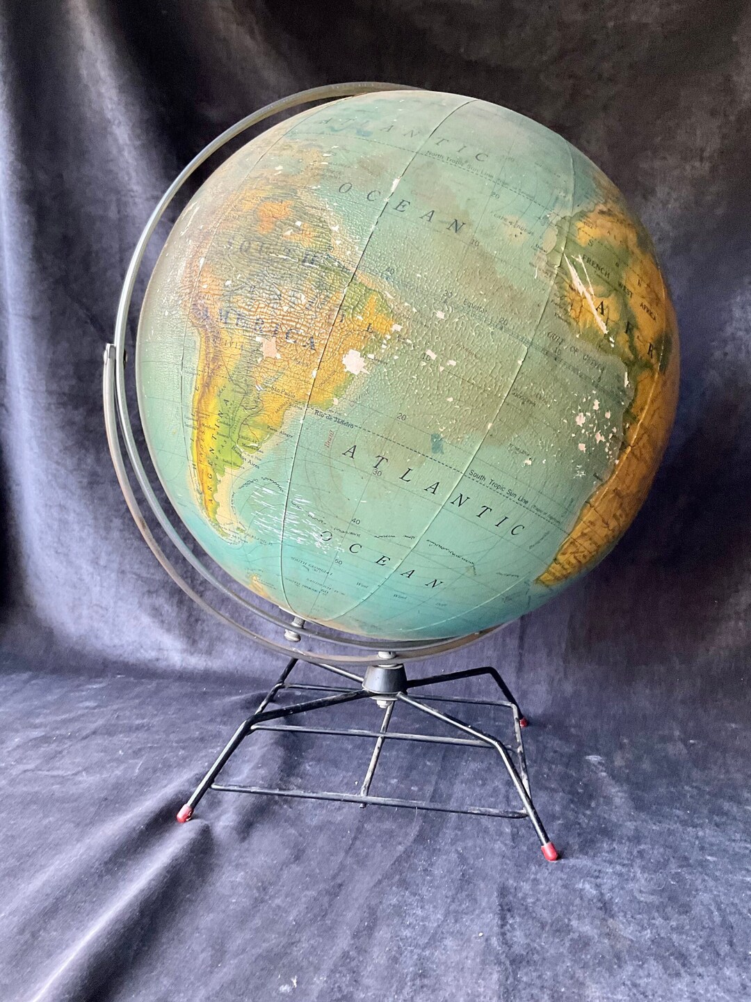 Vintage 1950s-60s AJ Nystrom 16” World Globe - Etsy