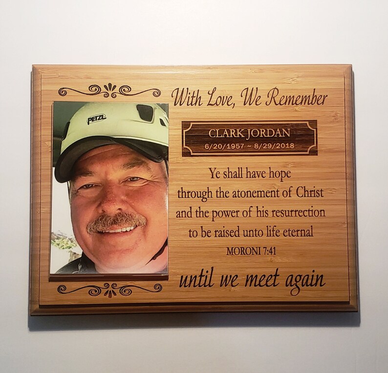 Engraved Personalized Memorial Picture Frame Reclaimedwood Etsy Canada