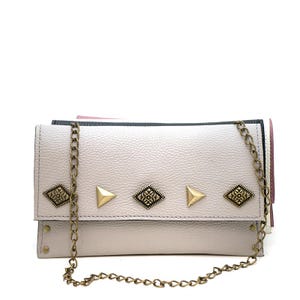 Borsa a tracolla in pelle / Borsa a tracolla in pelle italiana fatta a mano / Piccola borsa a tracolla / Elegante regalo per lei / Pochette con catena