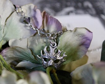 Grey Thief Mask Necklace