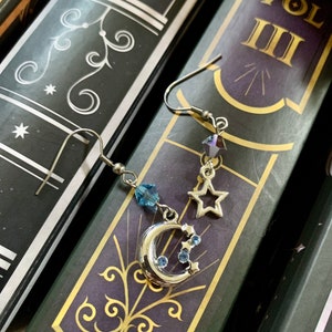 Celestial Mismatched Dangle Earrings
