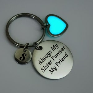 Always my SISTER key ring, best friend gifts, Forever my friend Personalized sister gifts