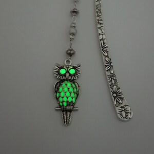 Green Glow In The Dark Owl Bookmark