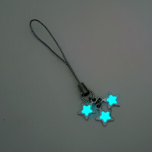 Tiny Star cell phone charm, teen girl gifts, purse bag charms, Glow in the Dark