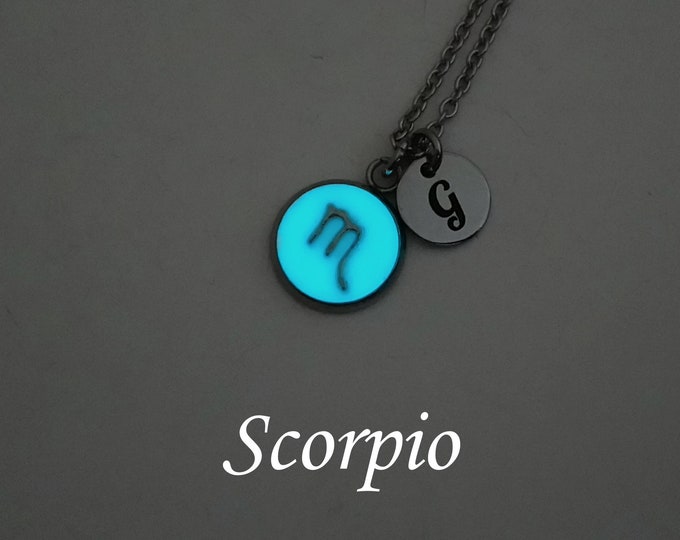 SCORPIO Zodiac Sign Necklace, Personalized Gifts For Her