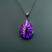 Purple Glow in Dark Teardrop Necklace