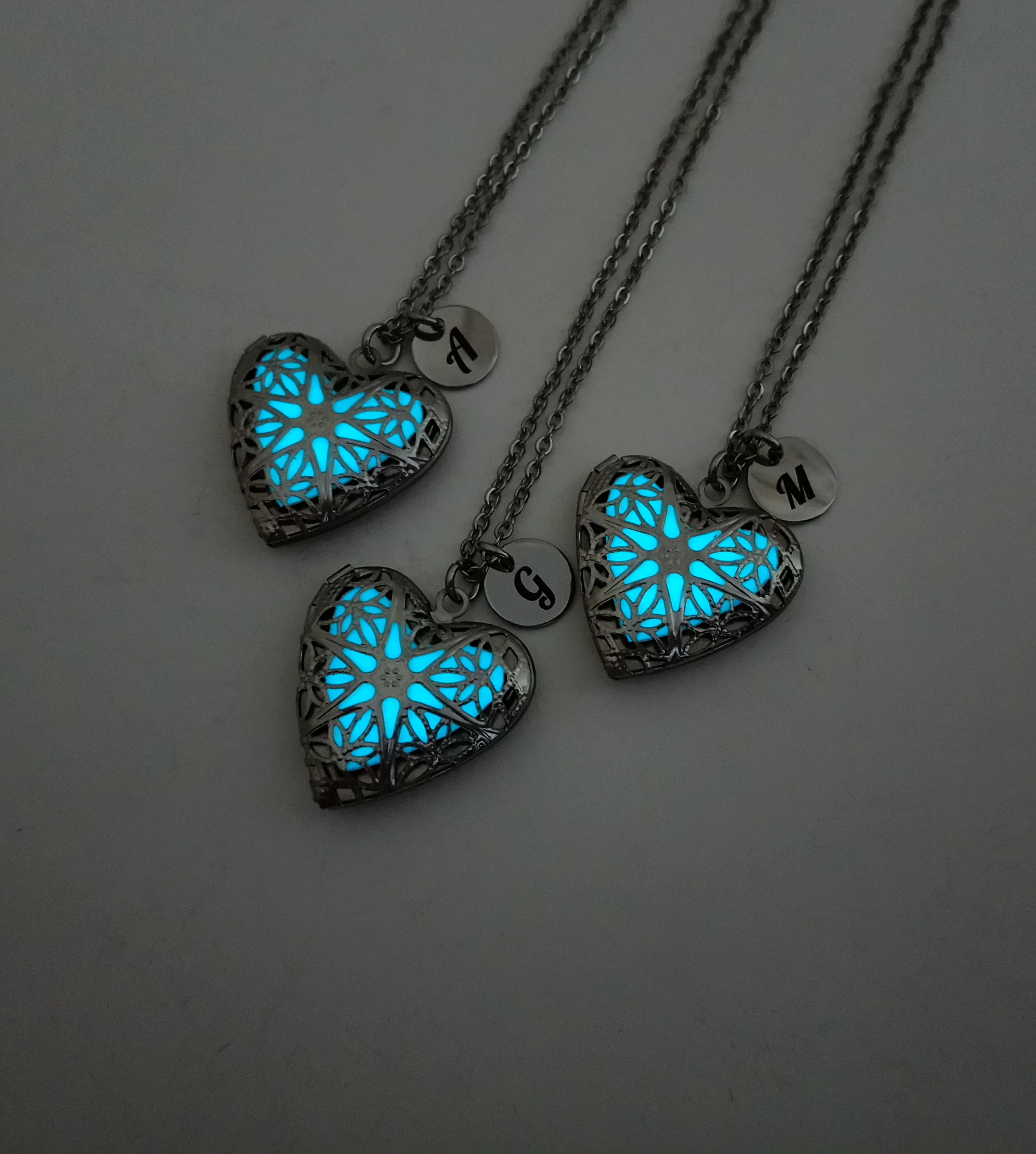 Heart Locket Necklace Best Friend Gifts Friendship Glow in Etsy