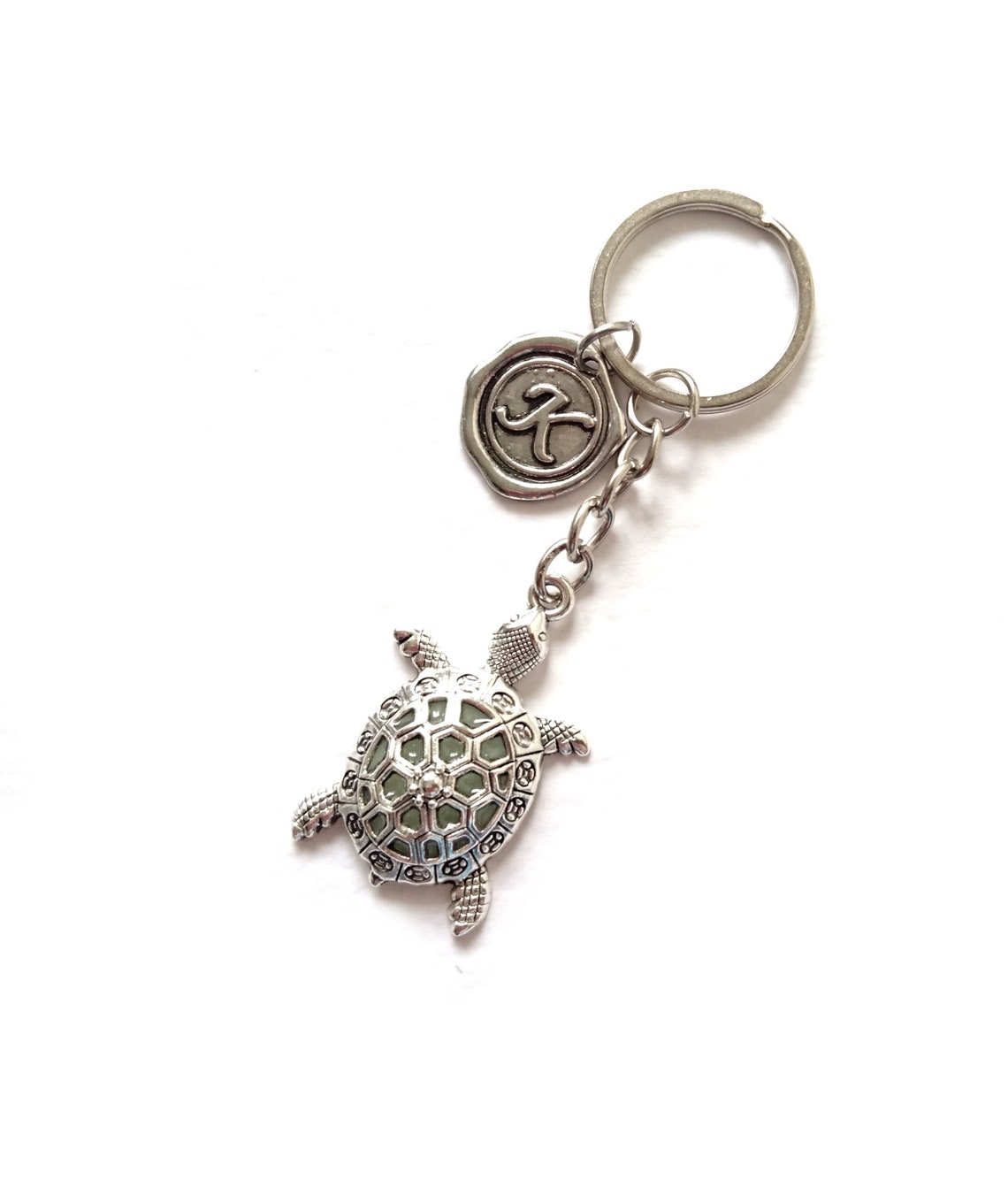 Personalized Turtle Keychain Glow in the Dark Turtle Keyring Etsy UK