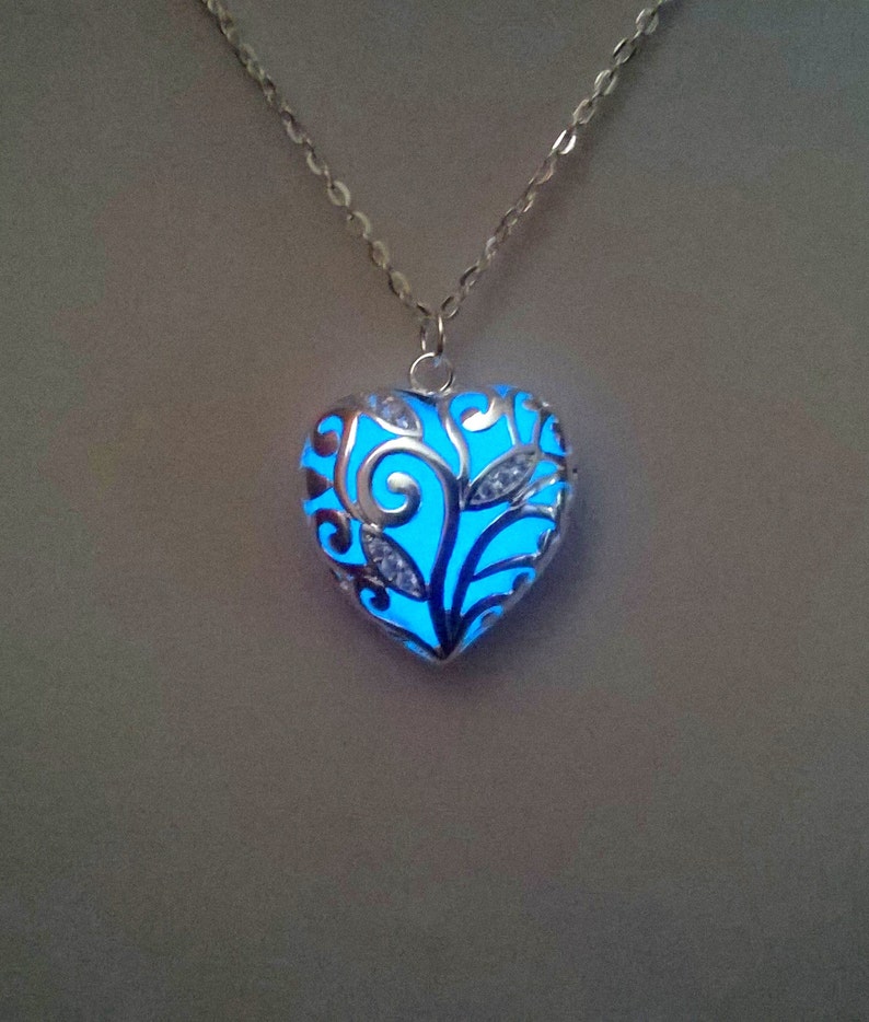 Glow in the Dark Necklace Wife Gift Valentines gift for her Bridesmaid Gift