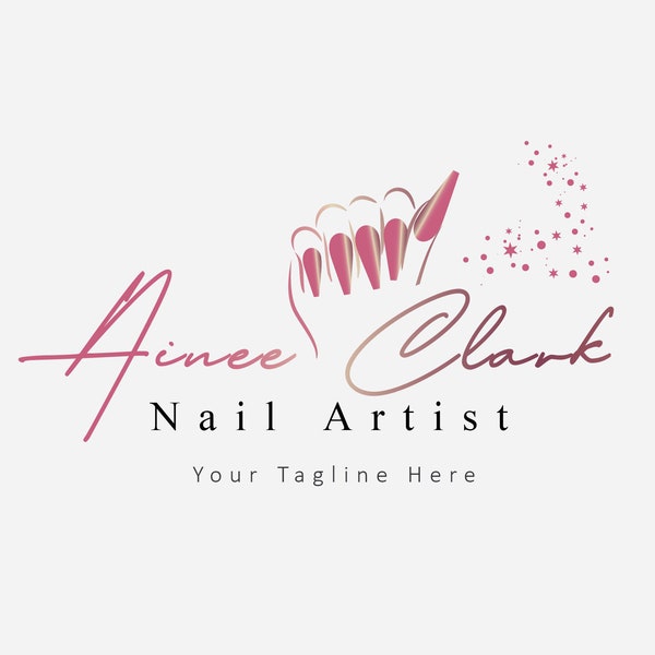 Nails logo - Nail art logo - Nails artist - Salon logo - Nails Logo Design - Nail Logo Design Custom - Beauty Salon Logo - Nail Designer
