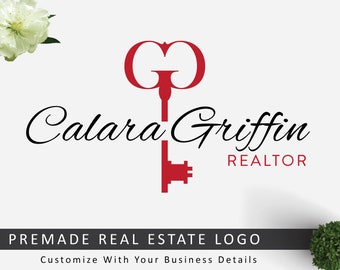 Real Estate Logo Key - Real Estate Agent Logo with Key - Real Estate Logo Design - Realtor Logo - Key Logo - Realtor Logo - Logo SVG - Logo