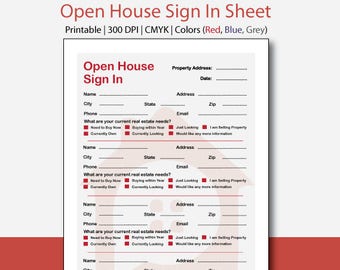 real estate open house feedback form real estate signs real etsy realtor open house sign in sheet