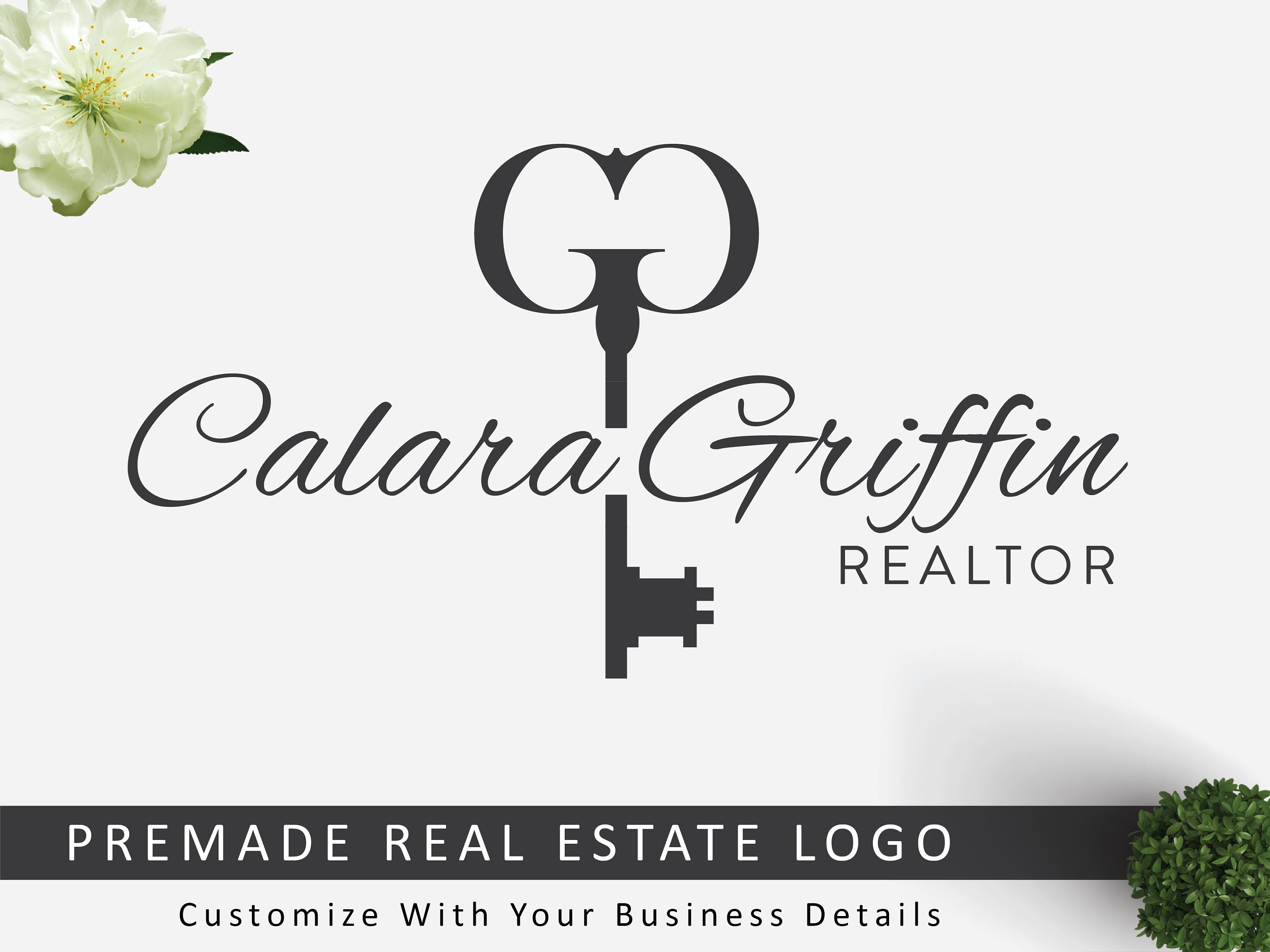 Real Estate Logo Key Real Estate Agent Logo With Key Real Etsy UK