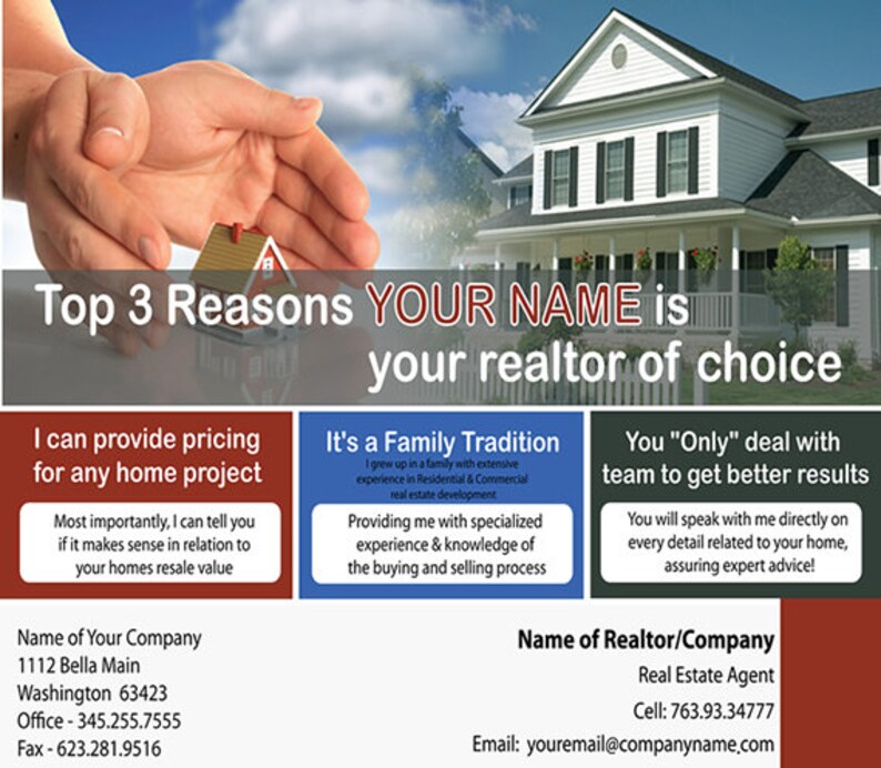 Custom Real Estate Postcard Design Real Estate Postcard Real Etsy