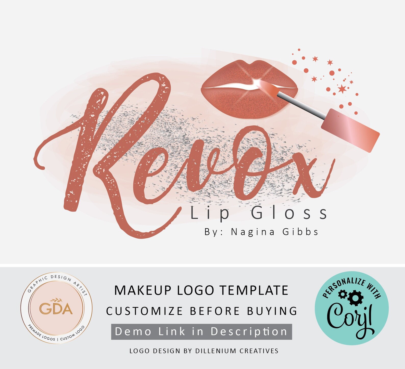 Lip Gloss Logo Lip Gloss Logo Design Lip Gloss Logo - Etsy
