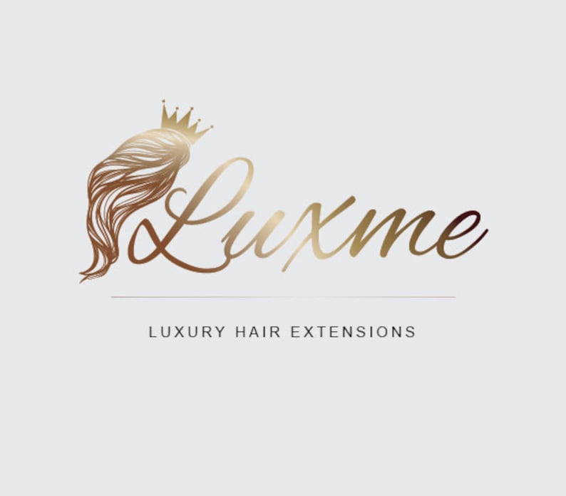 Hair Extensions Logo Hair Logo Design Hair Extensions Logo | Etsy