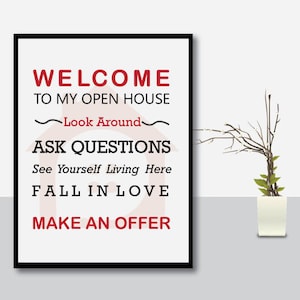 Real Estate Open House Invitation A4, Printable, Instant Download, PDF, PNG image 1