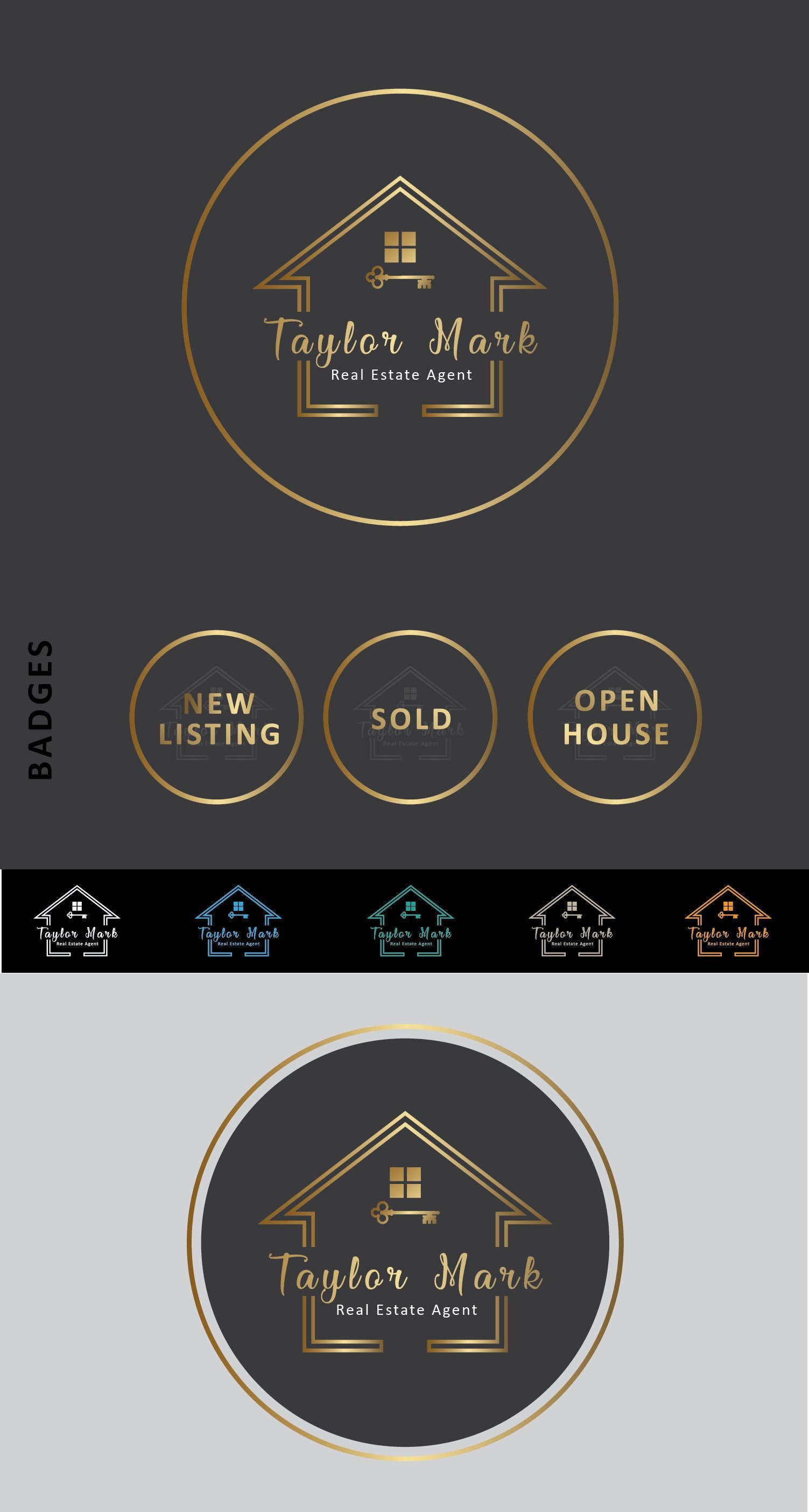 Gold Real Estate Logo Realtor Logo Real Estate Logo Real Etsy Canada