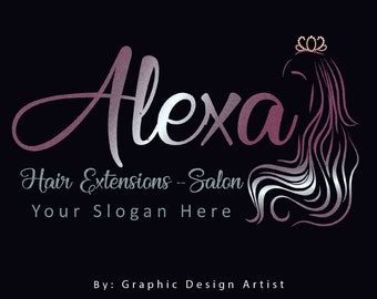 Hair Salon Logo, Hair Extensions Logo, Hair Logo, Hair Extension Business Logo, Logo Hair Extension, Hair Stylist Logo, Salon Logo, Logos