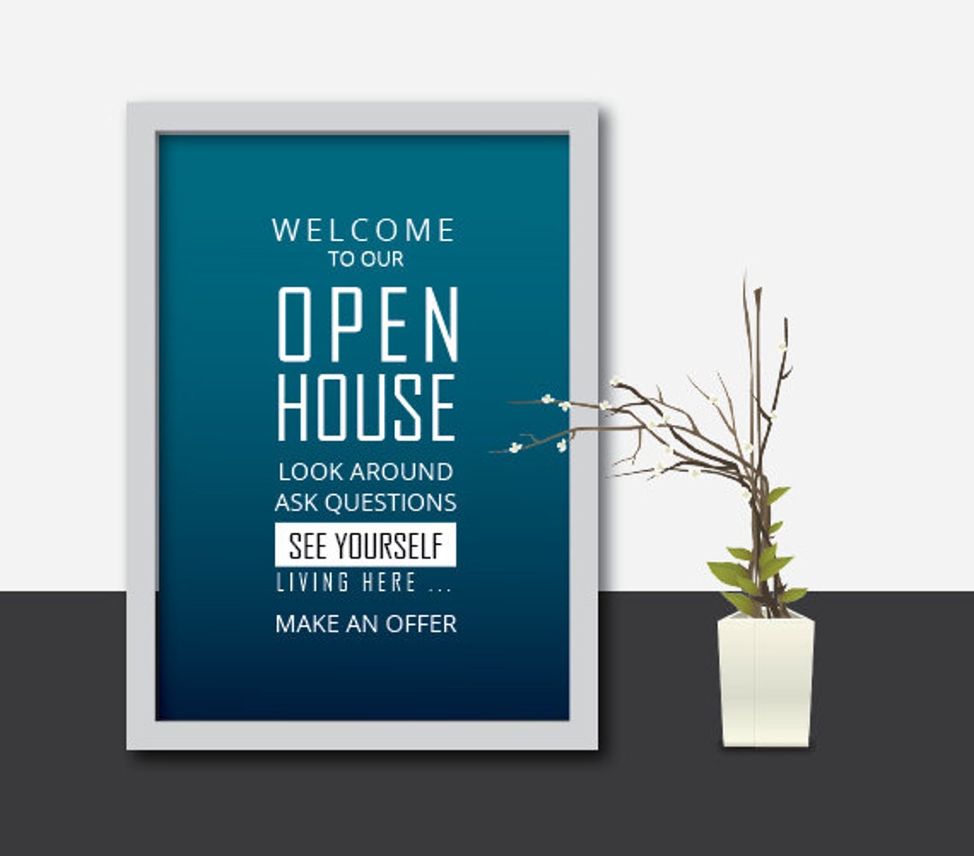 Real Estate Open House Sign, Real Estate Open House Printable, Realtor ...