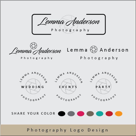 Photography Logo Camera Lens Logo Photographer Logo Premade Etsy