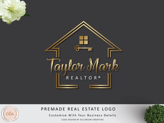 Gold Real Estate Logo, Realtor Logo, Real Estate Logo, Real Estate Logo  Design, Realtor Logo Key, Real Estate Logo Minimalist, - Etsy
