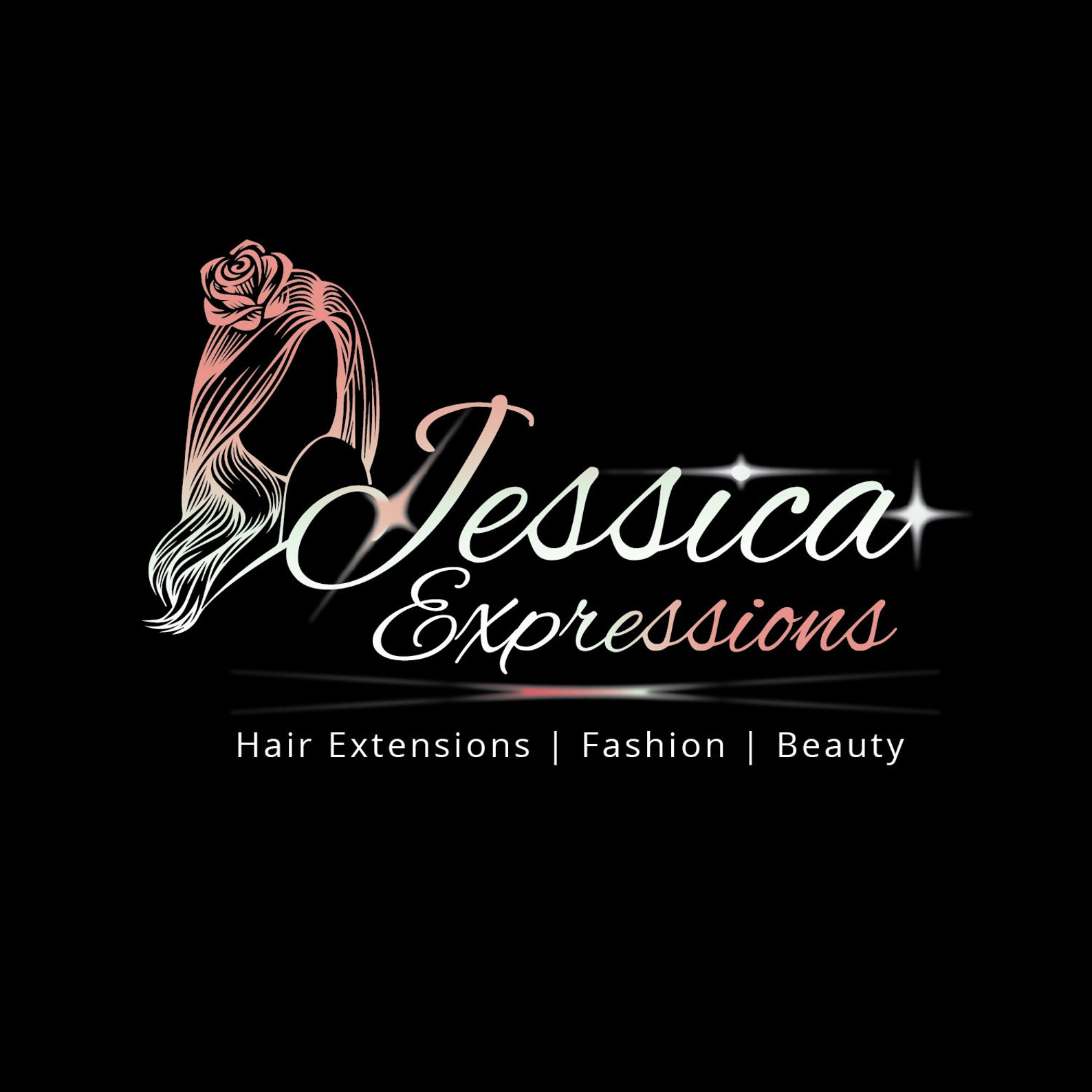 Hair Extensions Logo, Hair Logo Design, Salon Logo, Hair Extensions