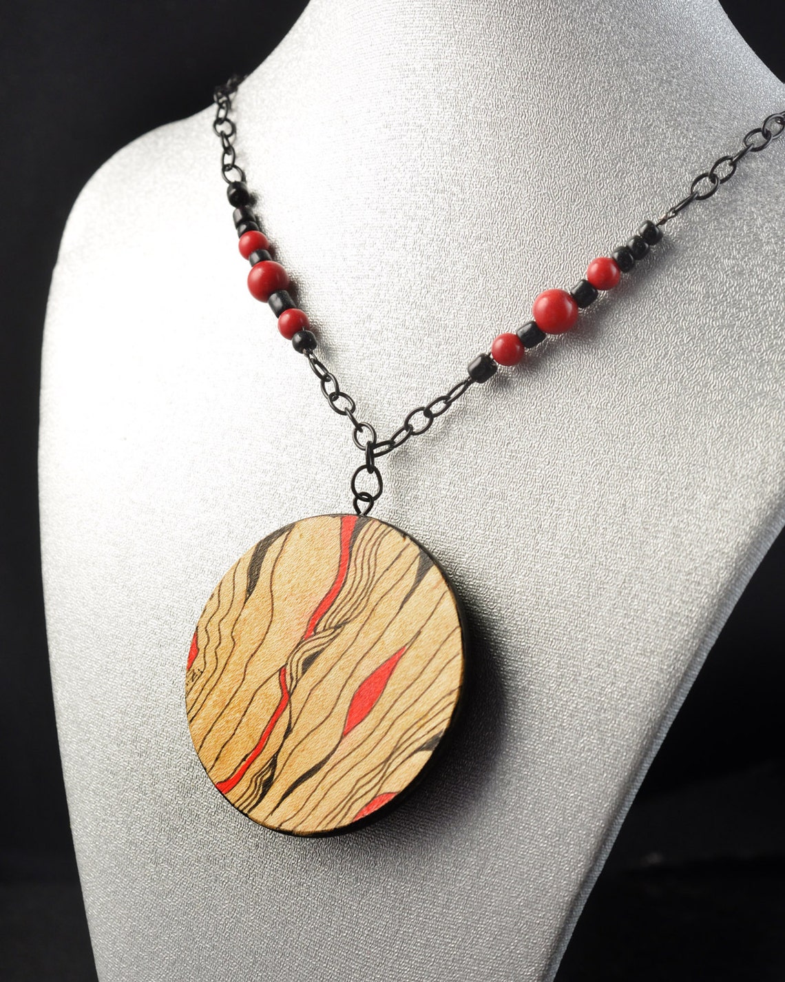 Maple Necklace With Archival Ink Etsy