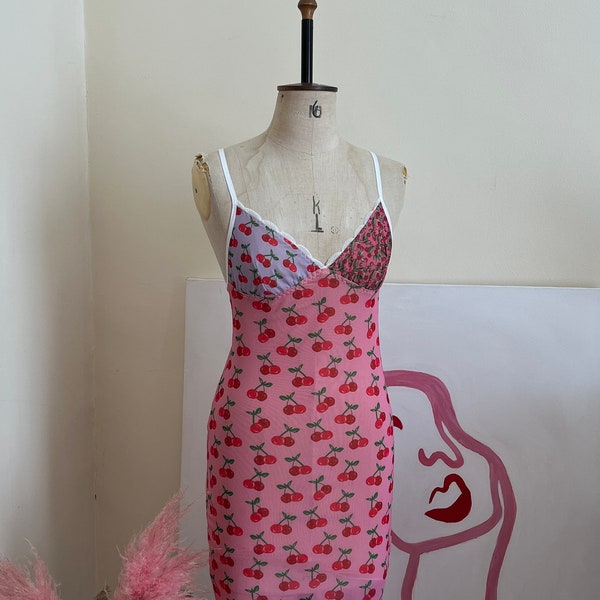 Cherry Print Dress - Etsy