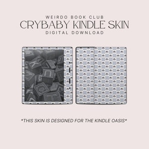 Crybaby Kindle Skin | DIGITAL DOWNLOAD | Kindle Decal for Kindle Oasis E-Reader | Pastel Checkered Pattern