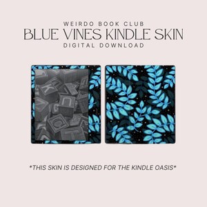 Blue Vines Kindle Skin | DIGITAL DOWNLOAD | Kindle Decal for Kindle Oasis E-Reader | Colorful Abstract Pattern
