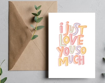 I Just Love You greeting card | Crybaby Greeting Cards