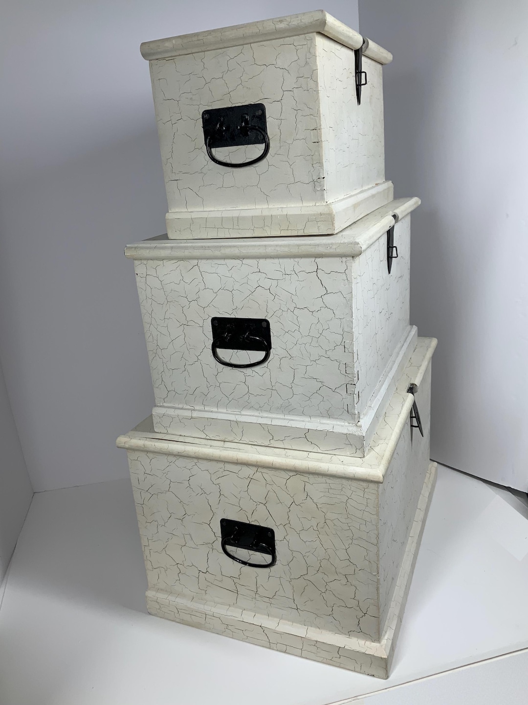 1950s Weathered Wood Boxes: Shabby Chic Storage, Set of 3 - Etsy