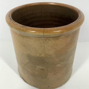 Antica pentola in gres smaltata al sale: vaso in ceramica a forma di alveare del 1800