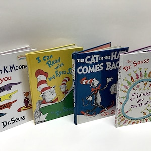 Lot Of 4 Dr. Seuss, Beginner Books Encourage Children To Read By Themselves, Hardcover, Vintage Children's Cat In The Hat Beginner Books