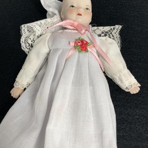 Schmid Kaplan&#39;s 1980&#39;S Rare Schmid Porzellan Puppe Sammlerstück Modell 557-021