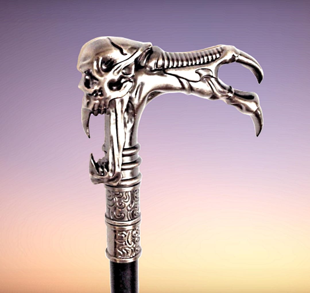 Cane Z Futuristic Deep Galaxy Alien Cyborg Walking Stick Screaming ...