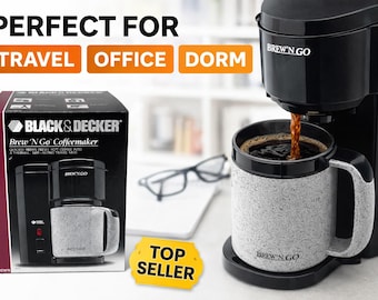 Black Decker Brew N Go Coffeemaker DCM16 Single Serve Coffee Maker Travel Mug Compact Coffee Machine New In Box