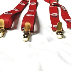 Novelty Christmas Suspenders, Braces, Santa Accessories, Metal Clips, Adjustable, Buckles, Holiday Suspenders,Santa Braces, Boy&#39;s Suspenders