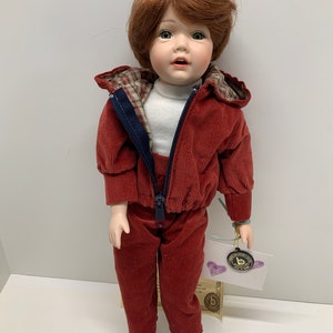 1990 Original handgefertigte Brinns Sammlerpuppe, Modell NCK- 2669, Name – SAM Roller Skates