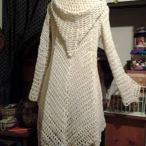 Crochet Pattern includes 2 Patterns for Glenda's Hooded Gypsy Cardigan: women's sizes 5/6-11/12 and womens sizes 16-2X INTERMEDIATE LEVEL image 3