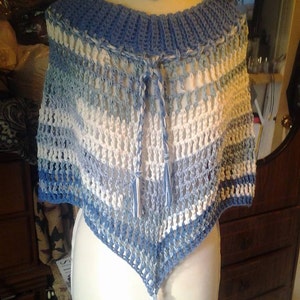 Ribbed Collar Poncho Crochet Pattern - Quick &#39;N Easy!