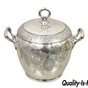 Antique Art Nouveau Silver Plated Lidded Soup Tureen engraved &quot;Louise&quot;