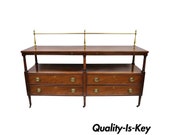 Kittinger Buffalo Mahogany Federal Style Sideboard Buffet with Brass Gallery
